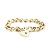 9ct Yellow Gold 33.4g Open Curb Bracelet with Padlock image