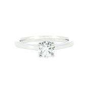 0.50ct D vs2 GIA Certified Natural Round Diamond Solitaire Engagement Ring Set In 18ct White Gold image