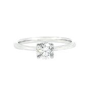0.51ct E vs2 Natural Round Diamond Solitaire Ring Set In 18ct White Gold image