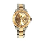 2005 Gents Two Tone Rolex Yacht Master Oyster Perpetual Datejust With Gold Dial and Stainless Steel image