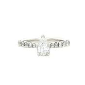 0.41ct Dvs1 Natural Diamond Pear Solitaire With Diamond Shoulders Set In Platinum image