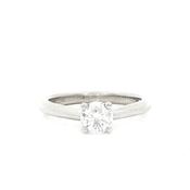 0.50ct E SI1 GIA Certified Natural Diamond Solitaire 18ct White Gold Engagement Ring image