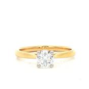 0.51ct D si1 GIA Certified Natural Diamond Solitaire Set In 18ct Yellow Gold image