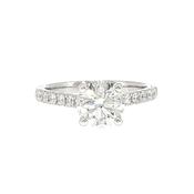 1.60ct Fvs2 Natural Diamond Solitaire With Natural Diamond Shoulders 0.30ct In 18ct White Gold image
