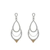 Chandelier Drop Irish Rose Gold &amp; Sterling Silver House of Lor Earrings