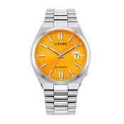 Citizen Gents Tsuoyosa Automatic Watch With A Yellow Dial On A Stainless Steel Bracelet image