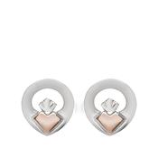 Claddagh Silver &amp; Rose Gold House of Lor Stud Earrings