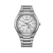 Gents Automatic Zenshin Super Titanium White Dial Stainless Steel Bracelet image