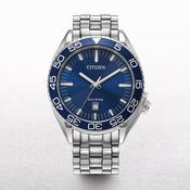 Gents Citizen Eco-Drive Sports With Blue Bezel image