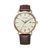 Gents Eco-Drive Chandler Rose Gold White Dial Brown Leather Strap image