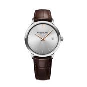 Gents Raymond Weil Toccata Brown Strap With Rose Gold Hour Markers image