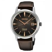 Gents Seiko Presage Cocktail Time "The Irish Coffee" Brown Dial Watch with Leather Strap image
