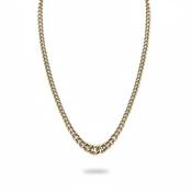 Graduated Curb 18 Inch Necklet in 9ct Gold