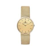 Jaeger Le Coultre Manual Wind 18ct Gold Mesh Strap Gents Watch image