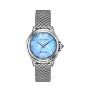 Ladies Citizen Eco-Drive Ceci Crystal &amp; Blue Mother Of Pearl Dial image