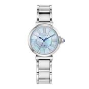 Ladies Citizen Eco-Drive Mae Diamond Mother Of Pearl Blue Dial on Stainless Steel Bracelet image