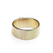 Ladies French Cuff Style With Safety Chain Bracelet in 18ct Yellow Gold Weighing 83 Grams image