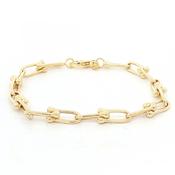 Ladies Industrial Link Bracelet in 9ct Yellow Gold image