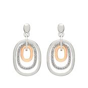Oval Irish Rose Gold House of Lor Drop Earrings
