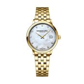 Raymond Weil Ladies Toccata Gold Plated Round Mother Of Pearl &amp; Diamond Dial Watch