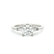 1.04 ct Natural Diamond Platinum Engagement Ring F SI1