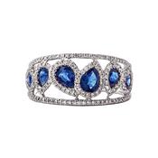 Sapphire 1.68ct and Diamond 0.40ct Dress Ring in 18ct White Gold image