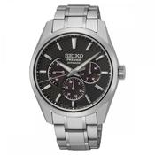 Seiko Gents Presage Sharp Edged 'Kurtotobi' Watch with Red Black Dial in Stainless Steel image