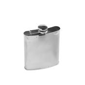 Sterling Silver Plated 6oz Barley Hip Flask &amp; Engraving Plate
