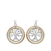 Tree of Life Cubic Zircona Rose Gold &amp; Silver House of Lor Earrings