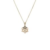 Trinity Knot Triangle Pendant in 10ct Yellow Gold with 9ct Yellow Gold Chain Weighing 1.9 Grams image