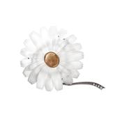 Vintage Austrian Rock Crystal &amp; Citrine Flower Brooch image