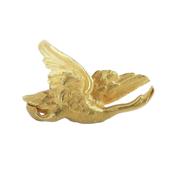 Vintage Swan Brooch Weighing 14.4g Set In 18ct Yellow Gold image