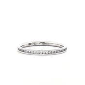 0.14ct 2mm Ladies Channel Set Natural Diamond Wedding Band In 18ct White Gold image
