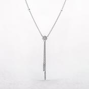 0.34ct Natural Diamond Drop Pendant in 18ct White Gold image