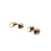 10ct Yellow Gold Plain Oval Cufflinks On Chain image