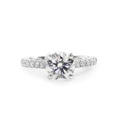 1.60ct Fvs2 Natural Diamond Solitaire With Natural Diamond Shoulders 0.30ct In 18ct White Gold image