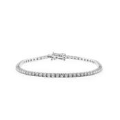 1.95ct F VS Natural Diamond Line Bracelet In 18ct White Gold image