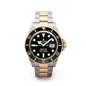Rolex 2000 Gents 41mm Two Tone Rolex Submariner Black Dial &amp; Gold Bezel on Oyster Bracelet