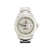 2004 Gents Rolex YachtMaster 40mm Silver Dial with Platinum Bezel &amp; Stainless Steel Oyster Bracelet image