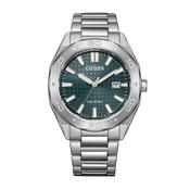 Gents Citizen Eco-Drive Weekender Green Dial on Stainless Steel Bracelet image