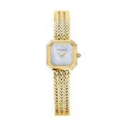 Herbelin Ladies Gold Plated Mother of Pearl Octagone Quartz Dial on Foxtail Bracelet image