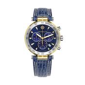 Herblin GentsTwo Tone Newport Heritage Originals Chronograph Blue Dial and Leather Strap image