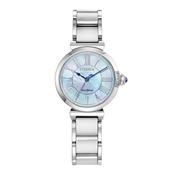 Ladies Citizen Eco-Drive Mae Diamond Mother Of Pearl Blue Dial on Stainless Steel Bracelet image