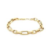 Ladies Fancy Oval Link Bracelet Weighing 5g in 9ct Yellow Gold image