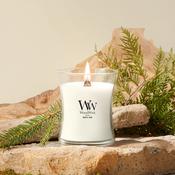 White Teak WoodWick Medium Hourglass Candle