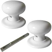 Door Knobs - white ceramic
