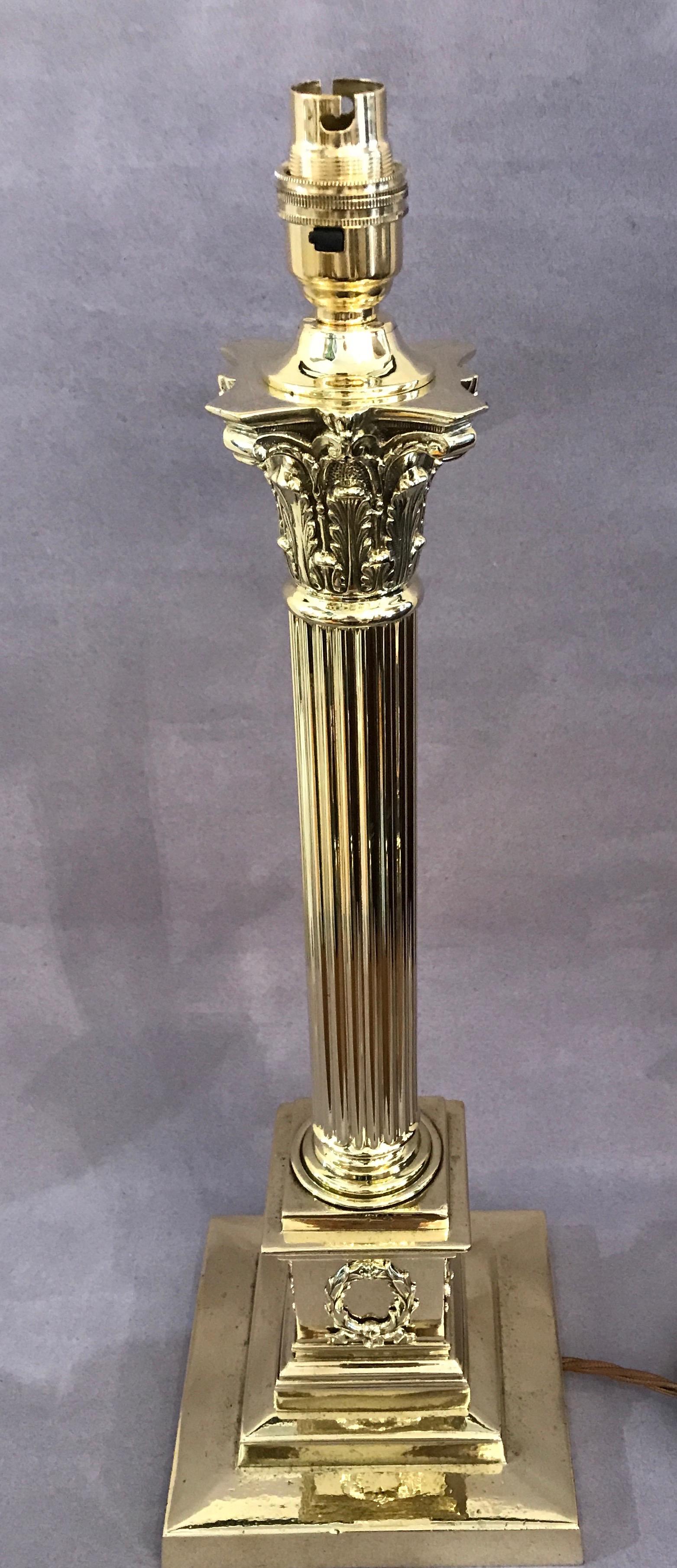 Corinthian column cheap floor lamp