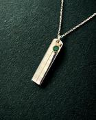New! Special Edition Silver Ogham with Emerald Pendant image