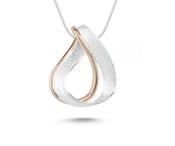 Brushed Rose Tear Drop Pendant image