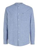 Regular Mao Linen Shirt - Blue - XS image